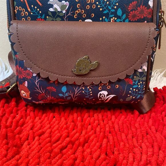 Loungefly Disney Bambi Mini Backpack Multicolor Floral Print - Picture 6 of 13